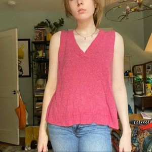 Raspberry pink sweater vest